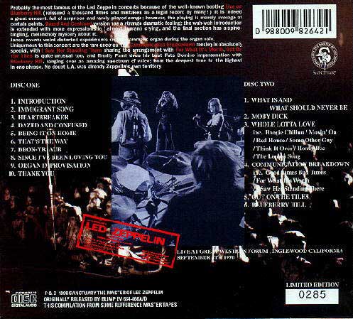 ������� �� 2CD ������� 'Live On Blueberry Hill', ����� Sanctuary, ����� 350 ���. (��� - 285-�).