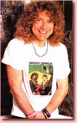 Robert Plant in Dread Zeppelin T-shirt